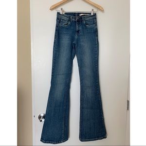 SPRING SALE Zara Flared Denim Mid Rise Jeans Sz 2